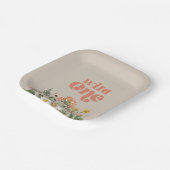 Teller aus Papier mit Wildblumenmuster (Gewinkelt)
