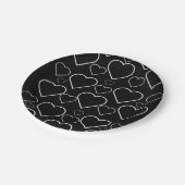 Teller aus Papier, Schwarz und Weiß (Schrägansicht)