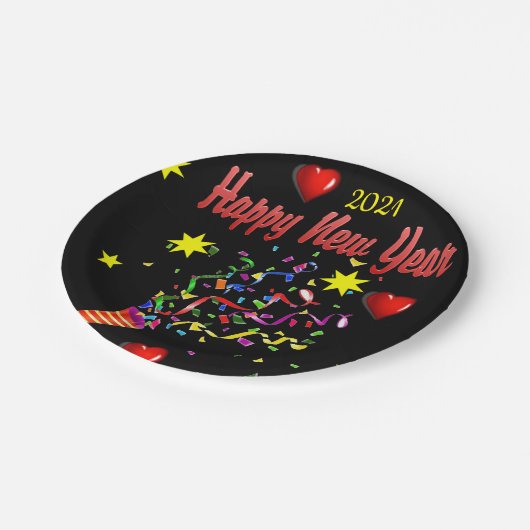 Teller aus Papier, Schwarzes Glück im neuen Jahr 2 (Schrägansicht)