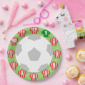 Teller aus Papier - Shirts aus Rot und Weiß (Party)