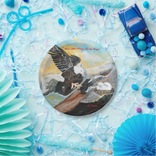 Teller aus Papier "Soar like Wings of a Eagle" (Party)