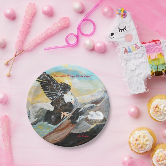 Teller aus Papier "Soar like Wings of a Eagle" (Party)