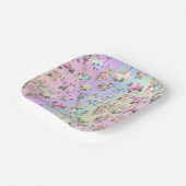 Teller aus pasteliertem Rainbow, 7" Rundpapier (Gewinkelt)