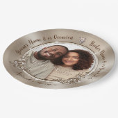 Teller aus personalisiertem FOTO. Hochzeit, Polter (Schrägansicht)