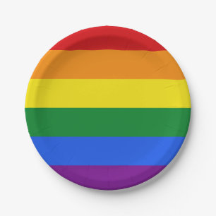 Teller aus Rainbow-Flag
