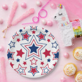 Teller aus Red White & Blue Stars (Party)