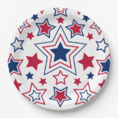 Teller aus Red White & Blue Stars (Vorderseite)