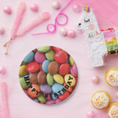 Teller aus Regenbogenbonbons (Party)