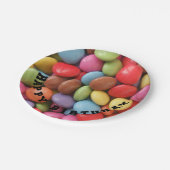 Teller aus Regenbogenbonbons (Schrägansicht)