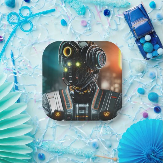 Teller aus robot 3-Quadratzoll (Party)