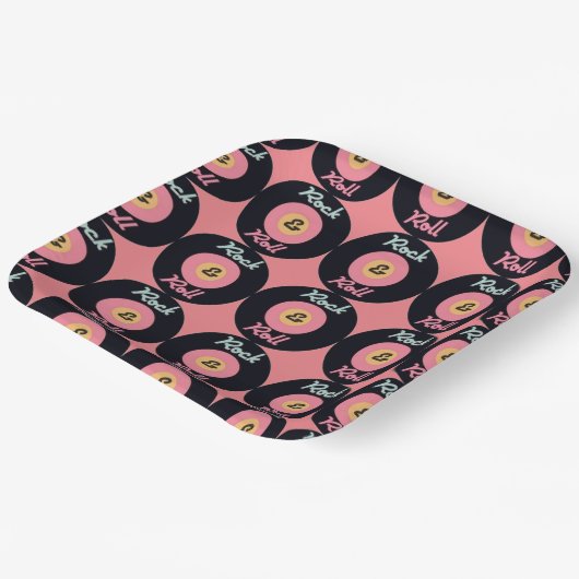 Teller aus Rock & Roll (Gewinkelt)