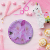 Teller aus rosa Blumenpapier (Party)