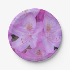 Teller aus rosa Blumenpapier