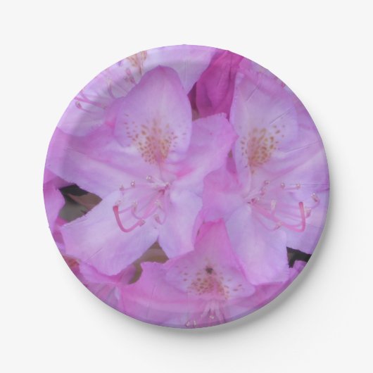 Teller aus rosa Blumenpapier (Vorderseite)