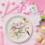 Teller aus rosa Blumenpapier (Party)