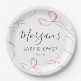 Teller aus rosa Bugpapier, Dekorationen aus Bugmot