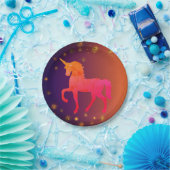 Teller aus rosa Einhorn (Party)