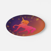 Teller aus rosa Einhorn (Schrägansicht)