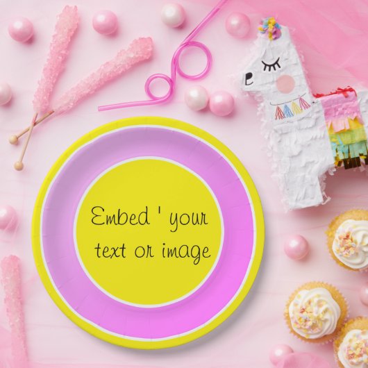 Teller aus rosa Papier (Party)