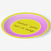 Teller aus rosa Papier (Schrägansicht)