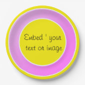 Teller aus rosa Papier (Vorderseite)