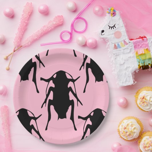 Teller aus rosa Schaben (Party)