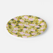 Teller aus rosafarbenem Swan (Schrägansicht)