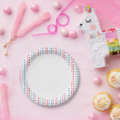 Teller aus Rot-Weiß und Blau-Party (Party)