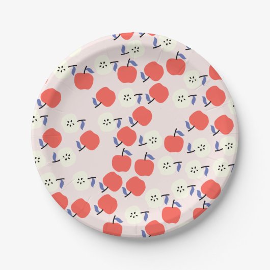Teller aus rotem Apfelpapier (Vorderseite)