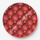 Teller aus rotem Edelstein mit benutzerdefiniertem (Vorderseite)