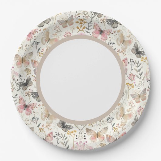 Teller aus Schmetterlingspapier, Teller aus Party (Vorderseite)