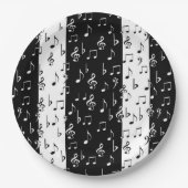 Teller aus schwarz-weiß-gestrichenen Streifen (Vorderseite)