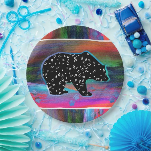 Teller aus Schwarzbärengeflecht (Party)