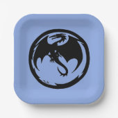 Teller aus schwarzem Drachenblau (Vorderseite)