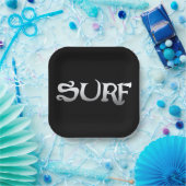 Teller aus schwarzem Quadrat (Party)