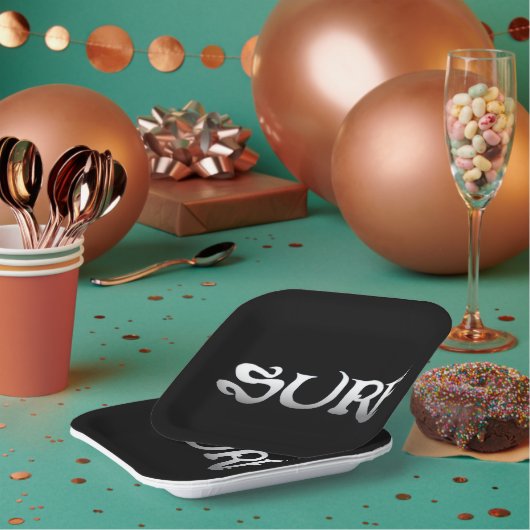 Teller aus schwarzem Quadrat (Multi)