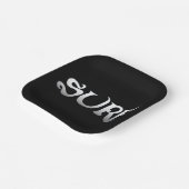 Teller aus schwarzem Quadrat (Gewinkelt)