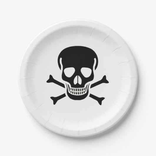 Teller aus schwarzem Skull (Vorderseite)