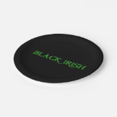 Teller aus schwarzirischem Papier (Schrägansicht)