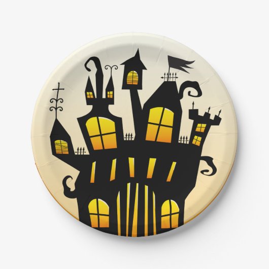 Teller aus Spuk Haus und Modempapier (Vorderseite)
