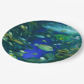 Teller aus tropischem Fischpapier (Schrägansicht)