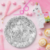 Teller aus Vintagem Schwarzweiß und weißem Blumenp (Party)