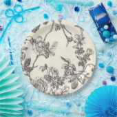 Teller aus Vintagem Schwarzweißpapier (Party)