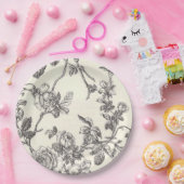 Teller aus Vintagem Schwarzweißpapier (Party)