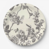 Teller aus Vintagem Schwarzweißpapier (Vorderseite)