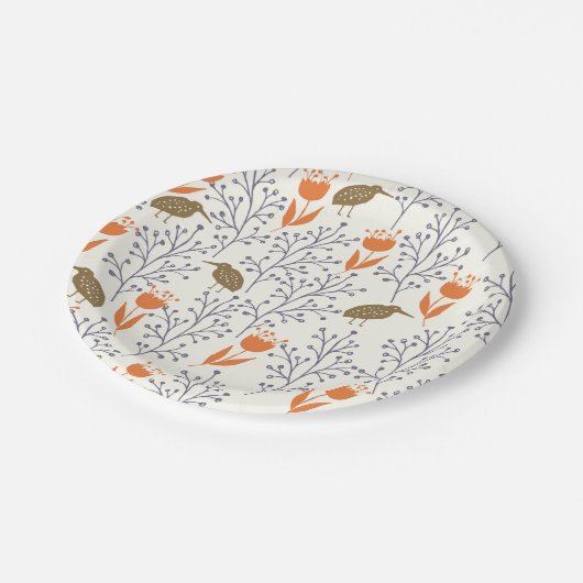 Teller aus Vogelblättern (Schrägansicht)