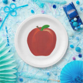 Teller aus Vollreifen, roten Apfelfarben, Fruchtpa (Party)