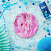 Teller aus weichrosafarbenem Peony Paper (Party)