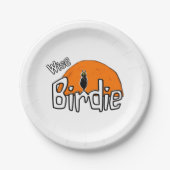Teller aus weißem Birdie (Vorderseite)