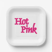 Teller aus weißem, rosa viereckigem Papier (Vorderseite)